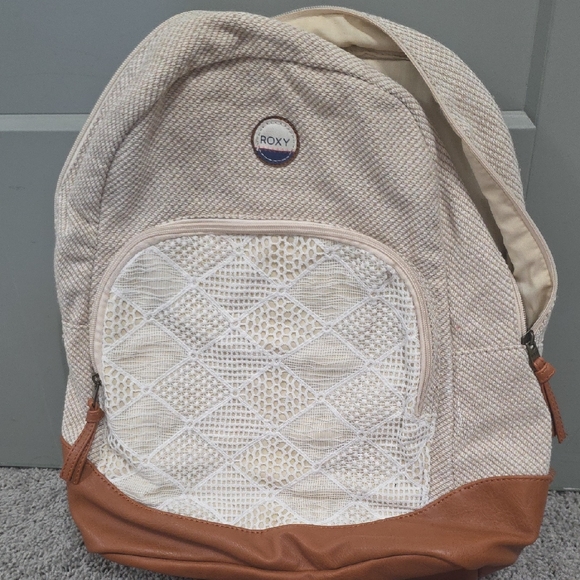 Roxy Cream and Tan Backpack - Picture 1 of 3